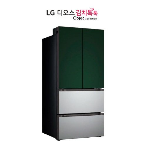LG 김치냉장고 렌탈 491L 김치톡톡 오브제 컬렉션 스탠드형 그린 실버 Z491SGS151 의무사용3-5년 등록비0