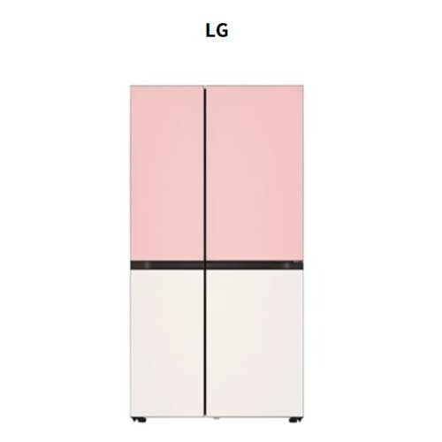LG 오브제컬렉션 양문형 냉장고 렌탈 매직스페이스 렌탈 832L 핑크베이지 S834PB35 냉장고 800리터 의무사용3-5년